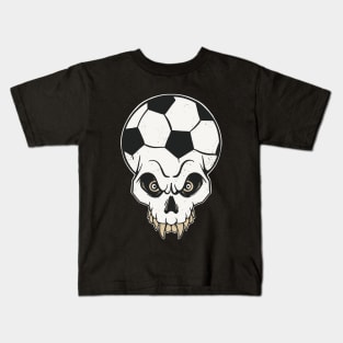 Cool Football Skull Soccer Fan Sport Kids T-Shirt